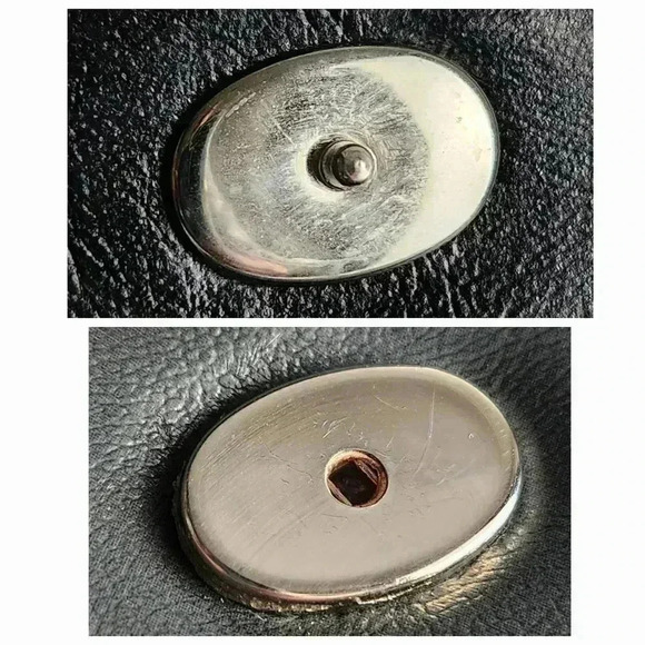 Vintage Gray Faux Leather Clutch Shoulder Bag Convertible 1980s - Picture 13 of 13